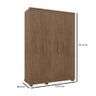 Armario Multiuso Barreto Loncarcci Belize 3 Portas 100% Mdf (castanho) - 4