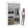Guarda Roupa Modulado 134,5 cm 4 Portas e 4 Gavetas Nevada Branco/Avelã Espresso Móveis - 2