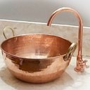 Ver imagem 1 de Cuba de Apoio Cobre Puro com Alças de Bronze 3l