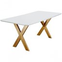 Ver imagem 1 de Mesa de Jantar com Vidro Madeira Maciça - Munique-1,80x0,90m - Móveis Mundial