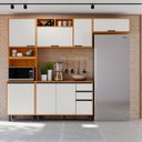 Ver imagem 1 de Cozinha Modulada com Nichos 4 Peças 260cm Ravena Poliman Móveis