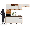 Ver imagem 3 de Cozinha Modulada com Nichos 4 Peças 260cm Ravena Poliman Móveis