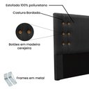 Ver imagem 3 de Cabeceira Cama Box King 195cm e Recamier Gênova Veludo S04 - D’Rossi