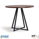 Ver imagem 1 de Mesa Seattle Aço Preto 90cm Tampo Castanho ou Mel - Daf Mobiliário