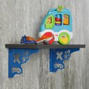 Ver imagem 2 de Mãos Francesas de Força para Prateleira 20cm Menino Carro Foguete Avião Azul Aço