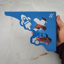 Ver imagem 5 de Mãos Francesas de Força para Prateleira 20cm Menino Carro Foguete Avião Azul Aço