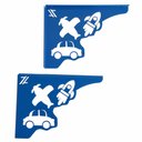 Ver imagem 1 de Mãos Francesas de Força para Prateleira 20cm Menino Carro Foguete Avião Azul Aço