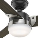 Ver imagem 1 de Ventilador de Teto Hunter Fan Nova Preto 3 Pás com Luminária 220V
