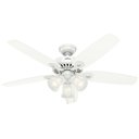 Ver imagem 2 de Ventilador de Teto Hunter Fan Builder Plus Branco 5 Pás com Luminária 220V