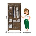Ver imagem 3 de Guarda Roupa de Solteiro com 3 Portas 82x182cm Lima Moval Castanho