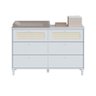 Cômoda Infantil Fofura Rattan 6 Gavetas Provençal Divicar - Branco - 4