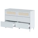 Ver imagem 5 de Cômoda Infantil Fofura Rattan 6 Gavetas Provençal Divicar - Branco