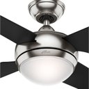 Ver imagem 1 de Ventilador de Teto Hunter Fan Sonic Preto 4 Pás com Luminária 220V