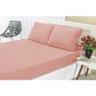 Jogo de Lençol Quality Queen 03 Peças - Salmon - 1