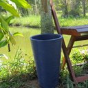 Ver imagem 7 de Kit Vaso Planta + Prato 35x25 Redondo Cônico Polietileno BGPLASTICOS AZUL ESCURO 013