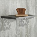 Ver imagem 2 de Par Mãos Francesas Brancas Ornamentadas 20cm 4x4 Estrela Caveira Justiceiro Aço Jeep