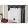 Cortina Jennifer 4M para Varão Duplo - Preto/Cinza/Branco - 1