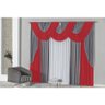 Cortina Elis 3M para Varão Duplo - Vermelho/Cinza/Branco - 1