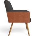 Ver imagem 7 de Kit 04 Poltronas Decorativa Maria W01 Pés Palito Linho Chumbo Couríssimo Camel - Lyam Decor