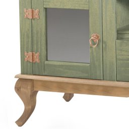 Rack para Tv com Pés Luiz Xv 2 Portas 1 Gaveta e Nicho D200 - Verde Rustic - 4