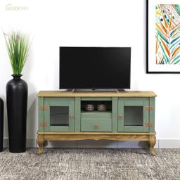 Rack para Tv com Pés Luiz Xv 2 Portas 1 Gaveta e Nicho D200 - Verde Rustic - 2