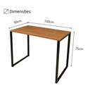 Ver imagem 5 de Mesa Escrivaninha Home Ofice Industrial 100% Mdf:amadeirado