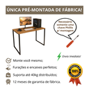 Ver imagem 2 de Mesa Escrivaninha Home Ofice Industrial 100% Mdf:amadeirado