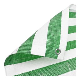 Lona Multiuso Listrada Barraca de Feira Verde/Branco 300 Micras - 5x4,5 - 1