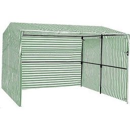 Lona Multiuso Listrada Barraca de Feira Verde/Branco 300 Micras - 5x4,5 - 2