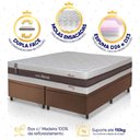 Ver imagem 3 de Conjunto Box Baú Marrom Mali Bege Molas Ensacadas King 193x203x77 - King House