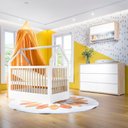 Ver imagem 1 de Quarto De Bebê Completo Com Berço Montessoriano E Cômoda