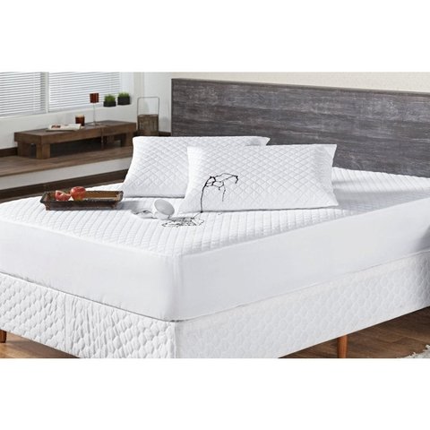 Protetor Colchão Impermeável Matelado Queen 01 Peça 1,98m x 1,58m x 30cm - Branco