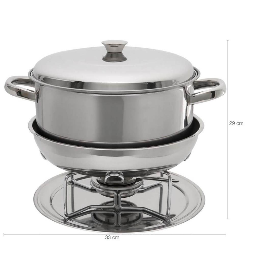 Rechaud 5,7l Aço Inox Banho Maria para Buffet Restaurante - 3