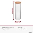 Ver mais imagens de Pote Hermético de Borossilicato 550ml Transparente 20x6x6cm Mantimentos Cozinha