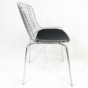 Ver imagem 4 de Kit 5 Cadeiras BERTÓIA cromada assento preto tubular - Poltronas do Sul