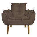 Ver imagem 2 de Poltrona Decorativa para Sala de Estar Opala Suede Cappuccino - Montanaris Decor MD MONTANARIS DECOR