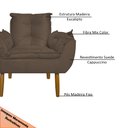 Ver imagem 5 de Poltrona Decorativa para Sala de Estar Opala Suede Cappuccino - Montanaris Decor MD MONTANARIS DECOR