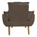 Ver imagem 3 de Poltrona Decorativa para Sala de Estar Opala Suede Cappuccino - Montanaris Decor MD MONTANARIS DECOR
