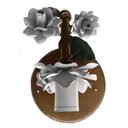 Ver imagem 3 de Arandela de Metal Artesanal com Florzinhas para Ambiente Externo - Branco