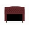 Conjunto Cabeceira Geovana e Recamier Veneza Baú King 195 Cm Suede Vermelho Bordo - Incasa Decor - 2