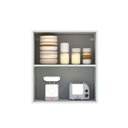 Ver imagem 4 de Armário Aéreo Madesa Lux 60cm 1 Porta Branco Preto