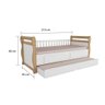 Cama Box Base C/ Gavetas de Babá Maria 2 e Auxiliar (branco/amendoa) - Peroba - 3