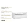 Cama Box Base C/ Gavetas de Babá Maria 2 e Auxiliar (branco/amendoa) - Peroba - 2