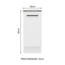 Ver imagem 3 de Balcão Armário de Cozinha 35 cm 1 Porta Branco Agata Madesa