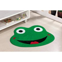 Tapete Infantil para Quarto Grande Sapo Verde Escuro 1,32M - 2 Tapete Infantil para Quarto Grande Sapo Verde Escuro 1,32M - 2