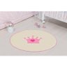 Tapete Infantil para Quarto de Bebê Coroa Princesa Rosa - 1