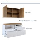 Ver imagem 4 de Cozinha Completa Modulada 2 Peças 3 Portas 4 Gavetas Norten Verde/Branco/Nature