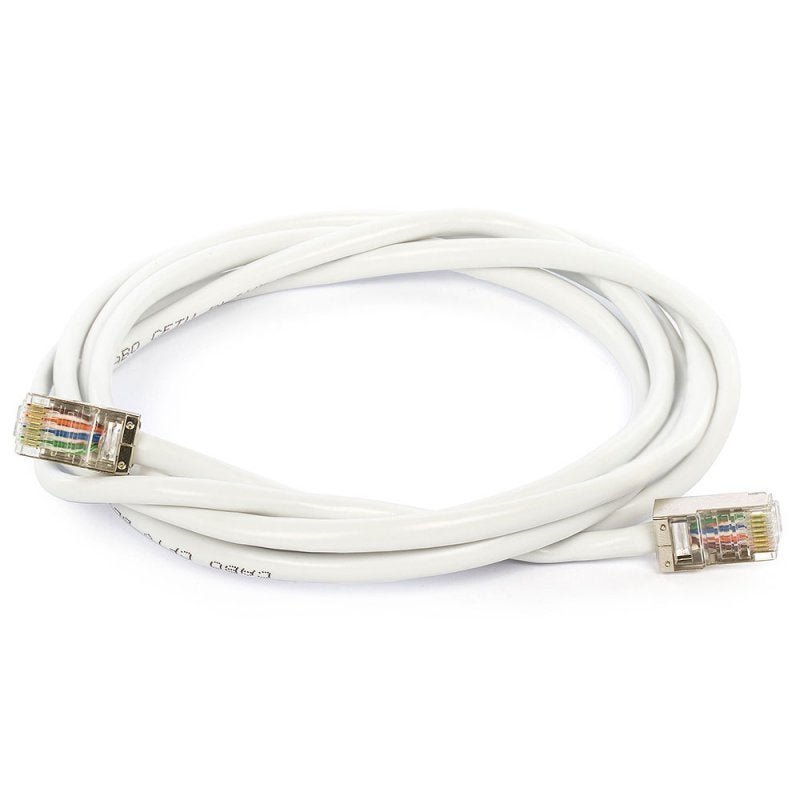 Cabo de Rede Blindado Cat 5, Montado com Conectores Rj45, Branco 30 Metros - 1