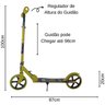 Patinete juvenil 2 Rodas Dobrável 100kg Cor: Amarelo - 6