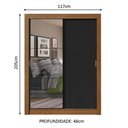 Ver imagem 4 de Guarda-roupa Solteiro Madesa Dallas Plus 2 Portas de Correr com Espelho 4 Gavetas